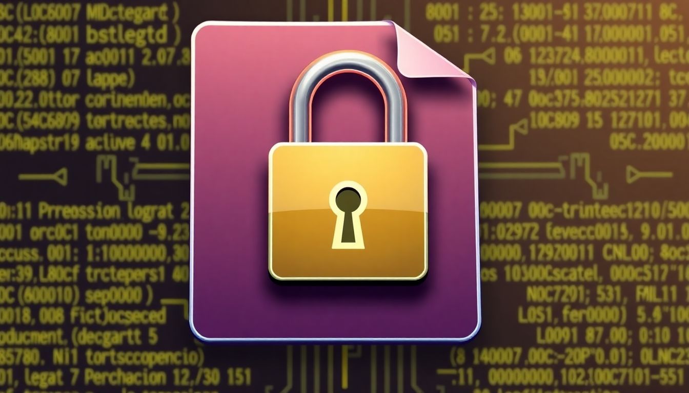 리눅스 파일 권한의 중요성을 나타내는 디지털 파일에 자물쇠 아이콘