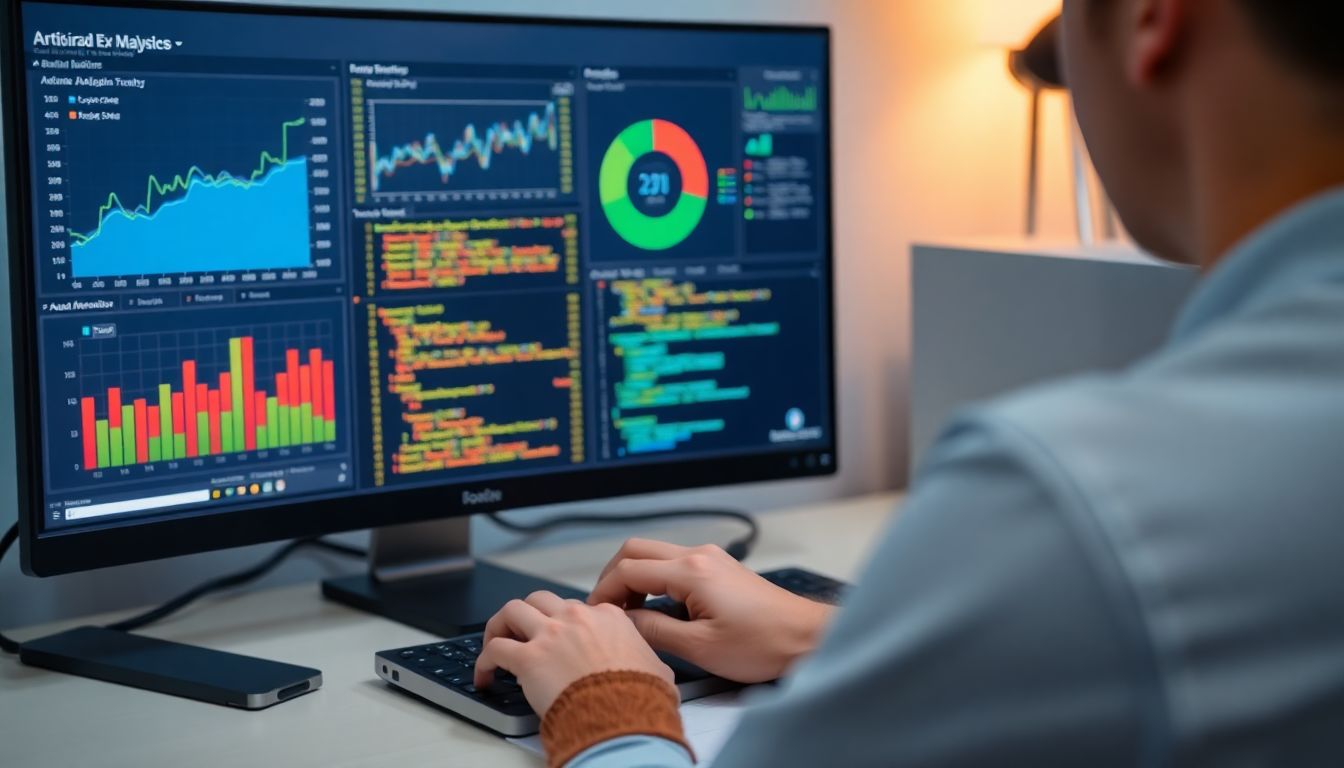 파이썬의 다양한 활용 분야를 시각화한 컴퓨터 화면