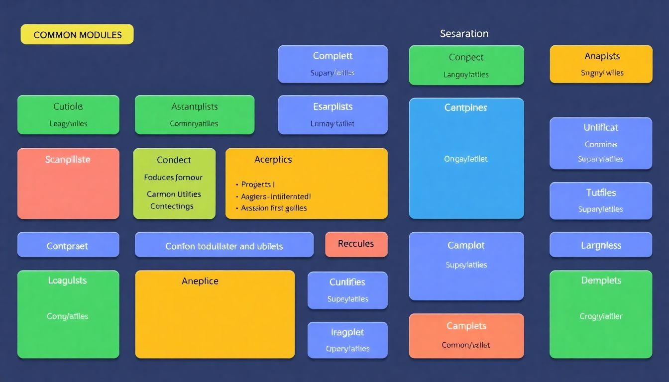 여러 자바 프로젝트에서 재사용되는 공통 모듈의 체계적으로 정리된 모습