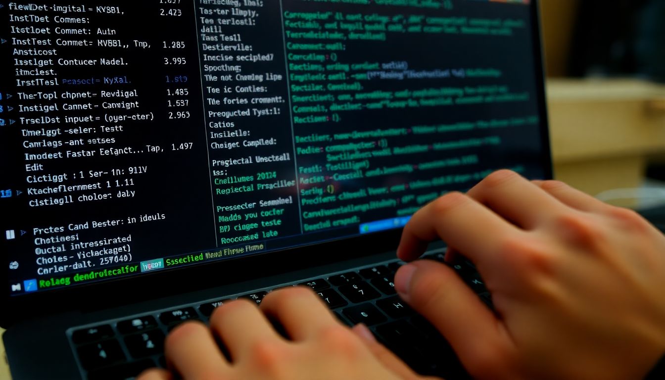 chmod 명령어 사용 중인 터미널 화면과 키보드 타이핑 장면